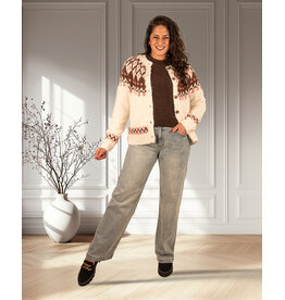 Yellow blue wide leg jeans