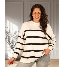 Ecru/zwart trui van Moocci