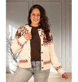 Beige Noorse print vest van Kilky