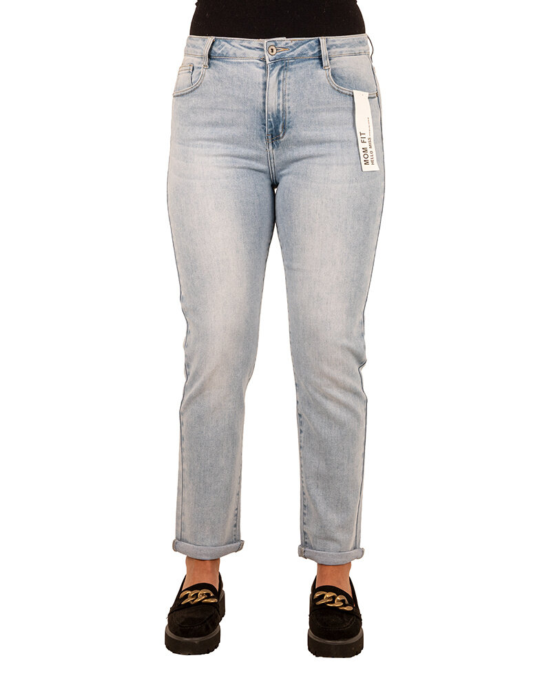 Light blue high waist mom jeans van Hello Miss