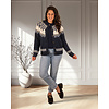 Donkerblauw Noorse print vest van Kilky