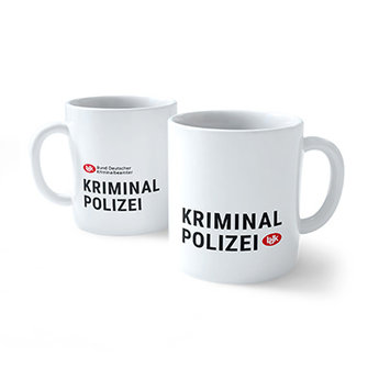 Kaffeetasse Kripo weiß