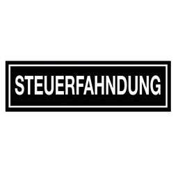 Rubberpatch Steuerfahndung (Größe L  32,5 x 10 cm)