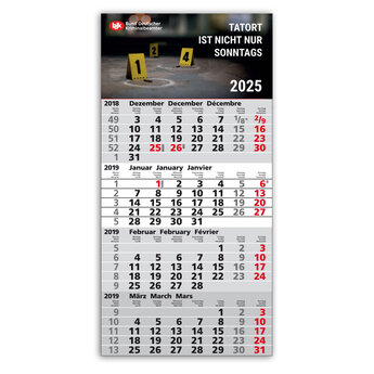 Kalenderaktion 4-Monatskalender 2025 - Tatort