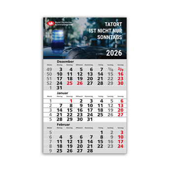 3-Monatskalender 2026 - Tatort