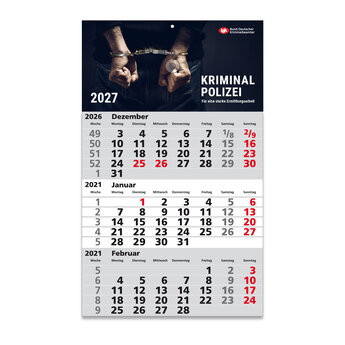 Kalenderaktion 3-Monatskalender 2027 - Handschellen