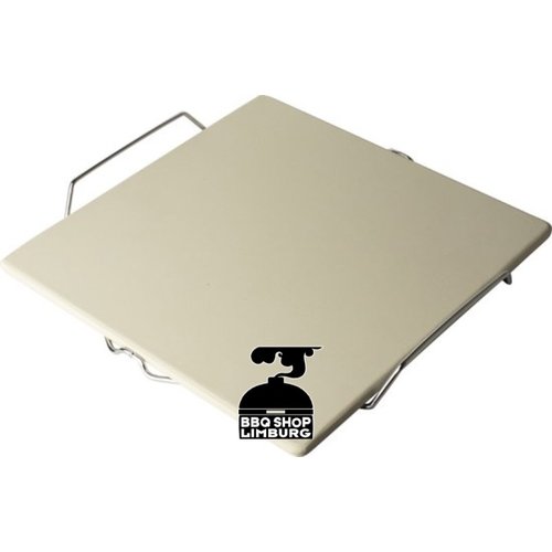 Gusta - Grillin & Chillin Gusta Pizzasteen met houder 33x33cm - Vierkant Gusta - Grillin & Chillin Gusta Pizzasteen met houder 33x33cm - Vierkant