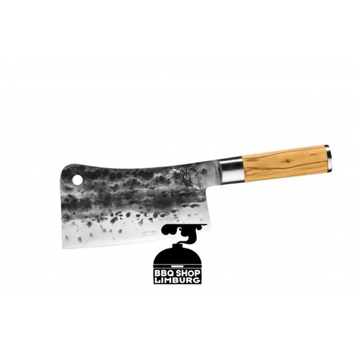 Forged Olive Forged Asian Cleaver - hakbijl Forged Olive Forged Asian Cleaver - hakbijl