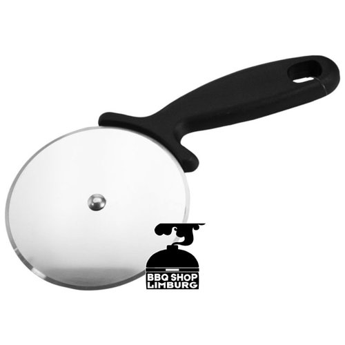 Gusta - Grillin & Chillin Gusta Pizzasnijder rond mes RVS met zwarte greep Gusta - Grillin & Chillin Gusta Pizzasnijder rond mes RVS met zwarte greep