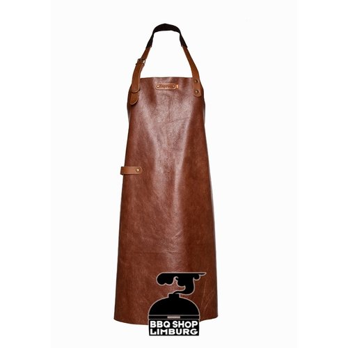 Xapron Xapron Lederen schort lang New York Cognac (S)