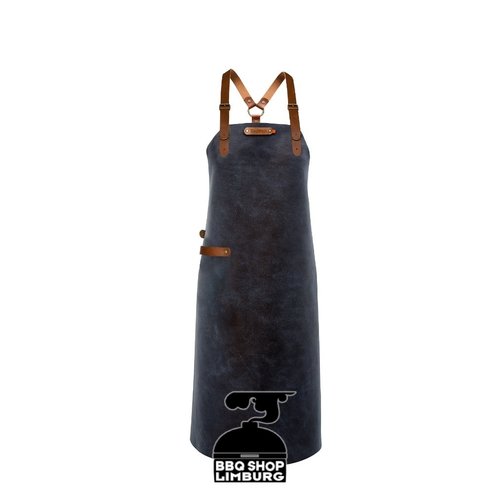 Xapron Xapron Lederen schort schouderband apron-82cm Kansas Blue (L)