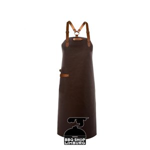 Xapron Xapron Lederen schort schouderband apron-82cm Kansas Brown (L)