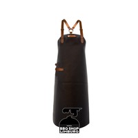 Xapron Lederen schort schouderband apron-82cm Kansas Black (L)