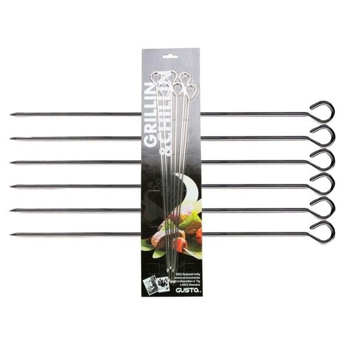 Gusta - Grillin & Chillin Gusta Spiesen set 6st RVS Gusta - Grillin & Chillin Gusta Spiesen set 6st RVS