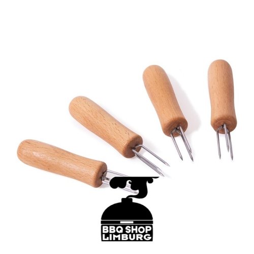 Gusta - Grillin & Chillin Gusta houten maisprikkers mais houders 4st Gusta - Grillin & Chillin Gusta houten maisprikkers mais houders 4st