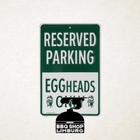 Big Green Egg metalen wandbord - Reserved parking
