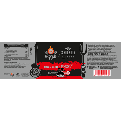 Rock'n rubs Rock'n rubs -more than a whiskey - BBQ rub -130g Rock'n rubs Rock'n rubs -more than a whiskey - BBQ rub -130g
