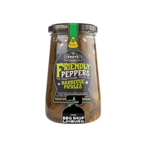 Grate Goods Grate Goods BBQ Pickles - friendly peppers (370ml) Grate Goods Grate Goods BBQ Pickles - friendly peppers (370ml)