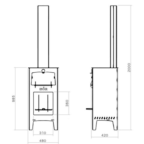 KNOER KNOER outdoor oven - met deur