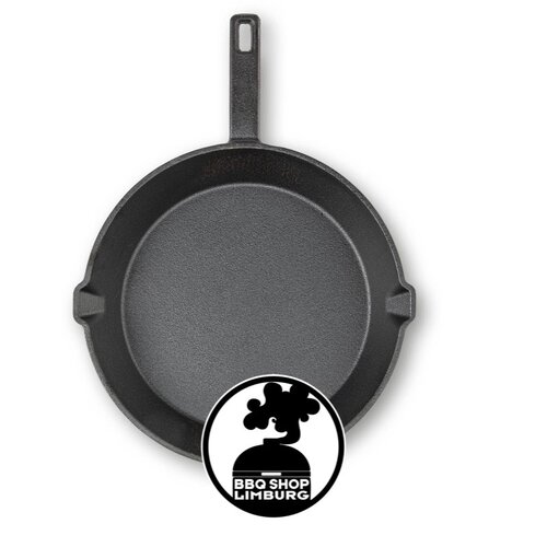 Gusta - Grillin & Chillin Gusta gietijzeren skillet rond 26cm met steel - Herman Gusta - Grillin & Chillin Gusta gietijzeren skillet rond 26cm met steel - Herman