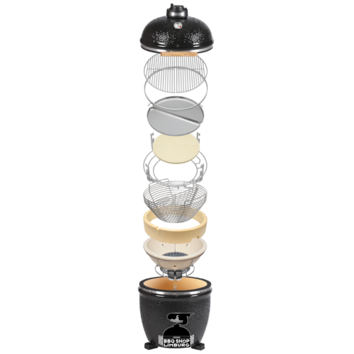 Monolith grills Monolith le Chef ROOD  (XL-57cm) - Pro-Series 2.0 - inbouw