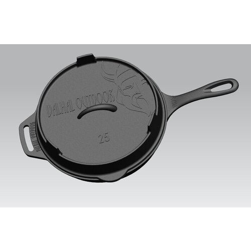 Valhal Skillet Gietijzer Deksel Ã¸ 25 cm met Grillpatroon