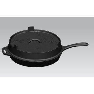 Valhal Skillet Gietijzer Deksel Ã¸ 30 cm met Grillpatroon