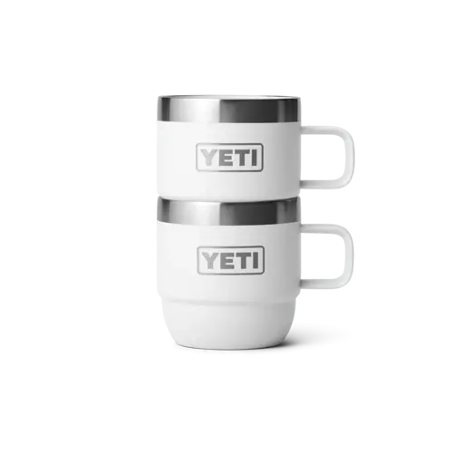 Yeti YETI Rambler Koffiekopjes 6oz – Dubbelwandige RVS espressomok, stapelbaar en supersterk – Wit