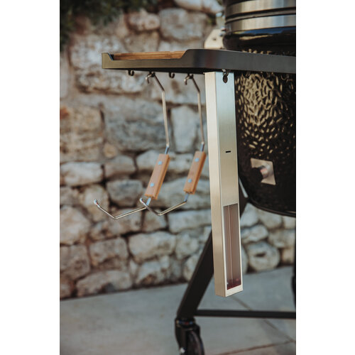 Monolith grills Monolith TWO.55 Large kamado met slim rooster systeem op matzwart onderstel