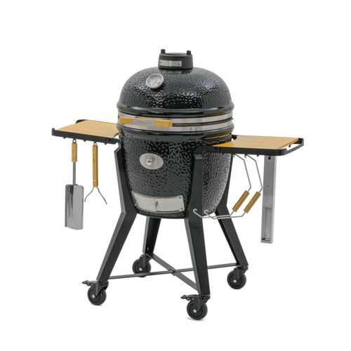 Monolith grills Monolith TWO.55 Large kamado met slim rooster systeem op matzwart onderstel