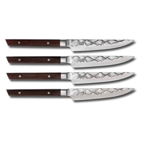 BARE Cookware Bare Cookware – Steakmes Set met Diamantslijper & Magnetische houten Houder