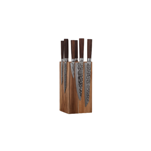 BARE Cookware Bare Cookware – Magnetisch Messenblok van Wenge Hout met Krachtige Magneten