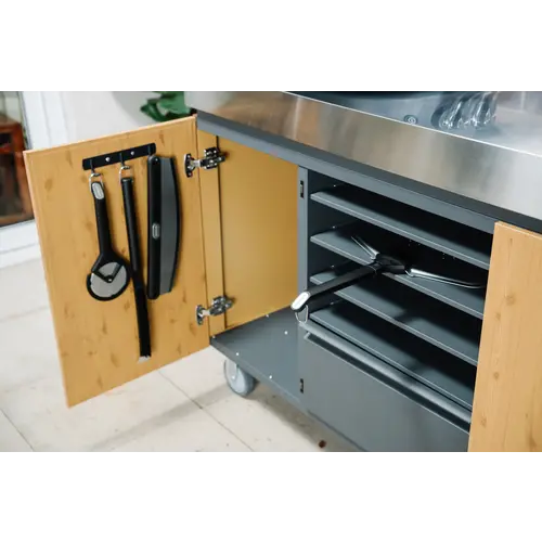 Everdure Everdure – Pizza & BBQ Station Timber – RVS werkblad & zwart frame