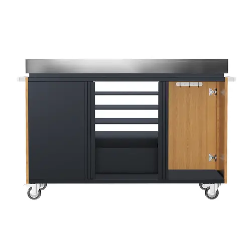 Everdure Everdure – Pizza & BBQ Station Timber – RVS werkblad & zwart frame