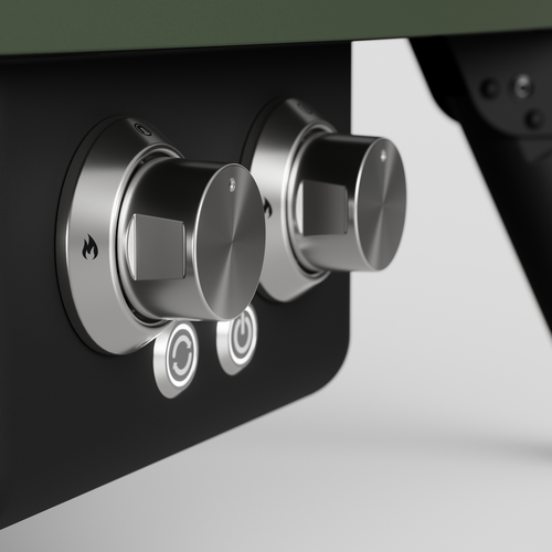 Witt Witt Etna Rotante Control 16" - Gas Pizza oven - groen met display (9,2kW)