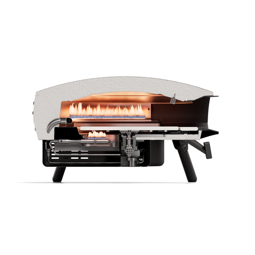 Witt Witt Etna Rotante Control 16" - Gas Pizza oven - groen met display (9,2kW)
