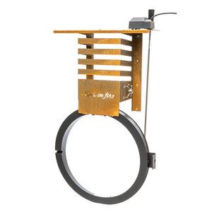 Spit on Fire Spit on Fire - tool holder corten - wandrek voor rotisserie en accessoires