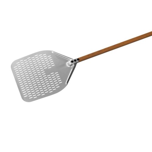 Gi.Metal Gi.Metal – WoodTech 30x30 - 60cm Geperforeerde Pizzaschep Gi.Metal Gi.Metal – WoodTech 30x30 - 60cm Geperforeerde Pizzaschep