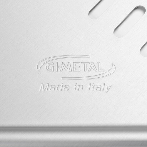 Gi.Metal Gi.Metal – Azzura 30x30 - 30cm Pizzaschep geperforeerd – Azzurra, aluminium kop & handgreep