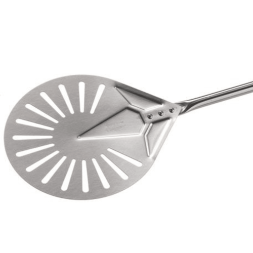 Gi.Metal Gi.Metal – RVS Geperforeerde Draaischep 20×20 cm – Steel 75 cm (1-delig) met schuifhandvat