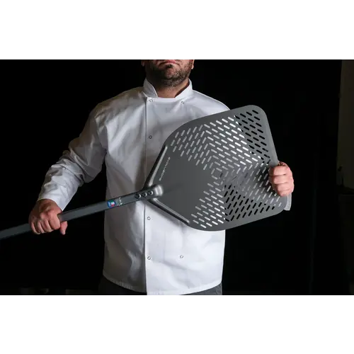 Gi.Metal Gi.Metal – Evoluzione Pizzapeel Geperforeerde Pizzaschep 33×33 cm – Steel 60 cm