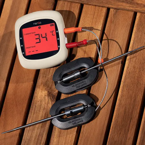 HerQs HerQs Easy BBQ 6 kanaals Bluetooth thermometer HerQs HerQs Easy BBQ 6 kanaals Bluetooth thermometer