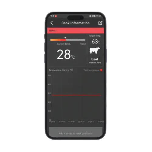 HerQs HerQs Easy BBQ 6 kanaals Bluetooth thermometer HerQs HerQs Easy BBQ 6 kanaals Bluetooth thermometer