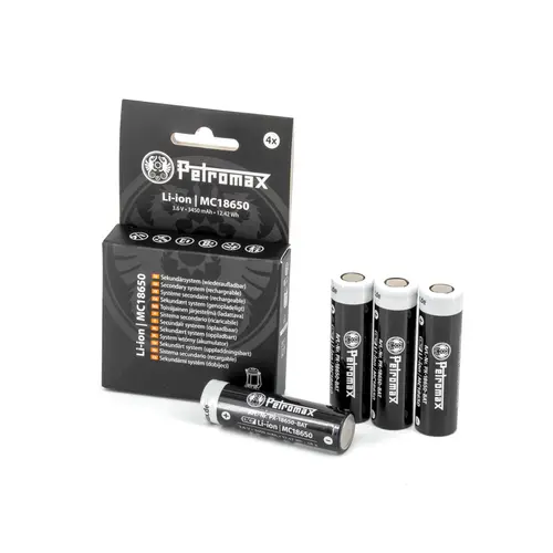 Petromax Petromax – 18650 Li-ion Accu’s 3.6 V 3450 mAh (4-pack) Petromax Petromax – 18650 Li-ion Accu’s 3.6 V 3450 mAh (4-pack)