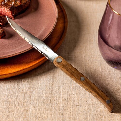 Moments Moments – Steakmessen set 4 stuks met RVS lemmet en houten handvat