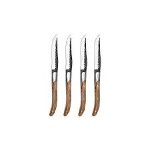 Moments Moments – Steakmessen set 4 stuks forged met RVS lemmet en olijfhout handvat Moments Moments – Steakmessen set 4 stuks forged met RVS lemmet en olijfhout handvat