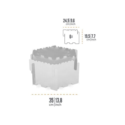 Petromax Petromax – Atago Reflectorscherm RVS voor hitteregulatie en windbescherming