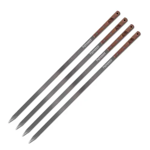 Petromax Petromax – Grillspiezen SK40 RVS met walnoothout handgreep 40 cm (4 stuks)