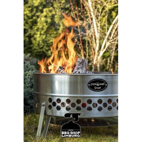 Petromax Petromax – Tyropit Black Edition vuurschaal RVS rookarm design Ø62 cm