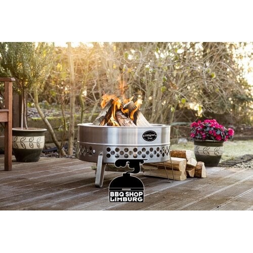 Petromax Petromax – Tyropit Black Edition vuurschaal RVS rookarm design Ø62 cm